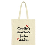 Mother's Heart Tote Bag, Gift for Mom, Mothers Day Present, Mom Love Shopping Bag, Everyday Bag, Gift for Wife, Appreciation Gift - Tawshia